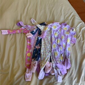 Little Sleepies 3-6 month lot (five pairs!)